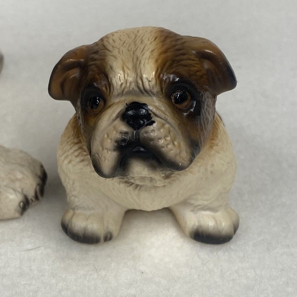 Harvey Knox Japan Global Art Bull Dog & Puppy Dog Canine Figurine H723A85 - Picture 3 of 11